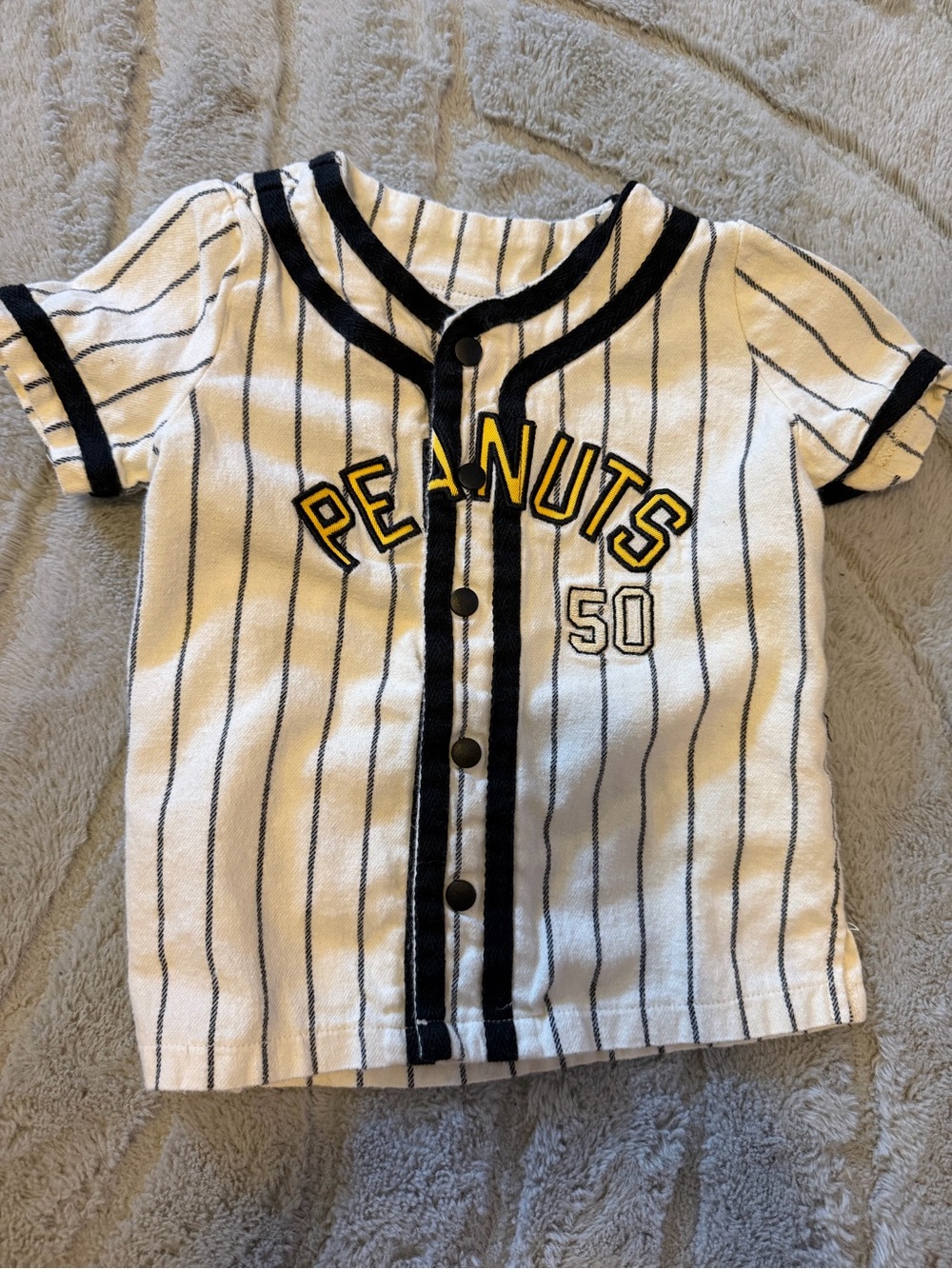 Peanuts Kids White & Black Striped Set - Picture 2 of 4